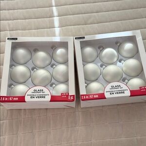 Ashland Silver Glass Ornament Set 2 Boxes of 8 NWT ✨